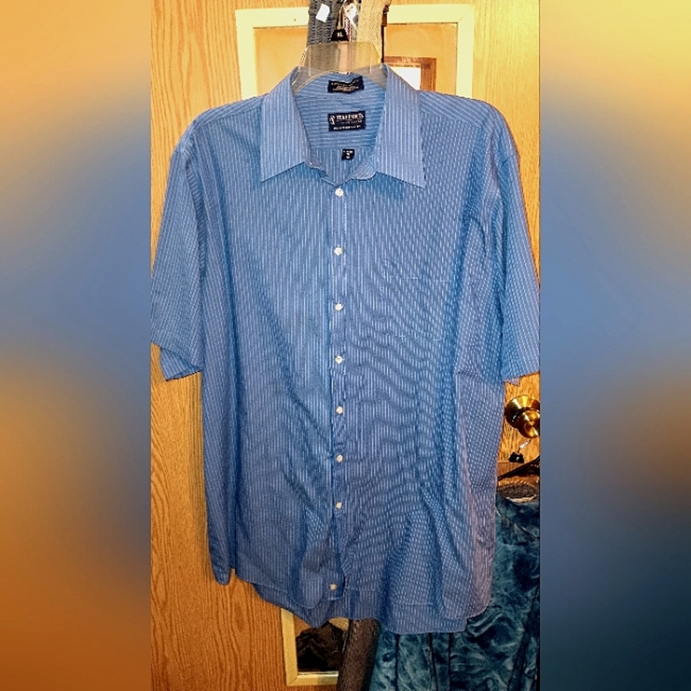 Men's Stafford Essentials Short Sleeve Button Up Shirt
